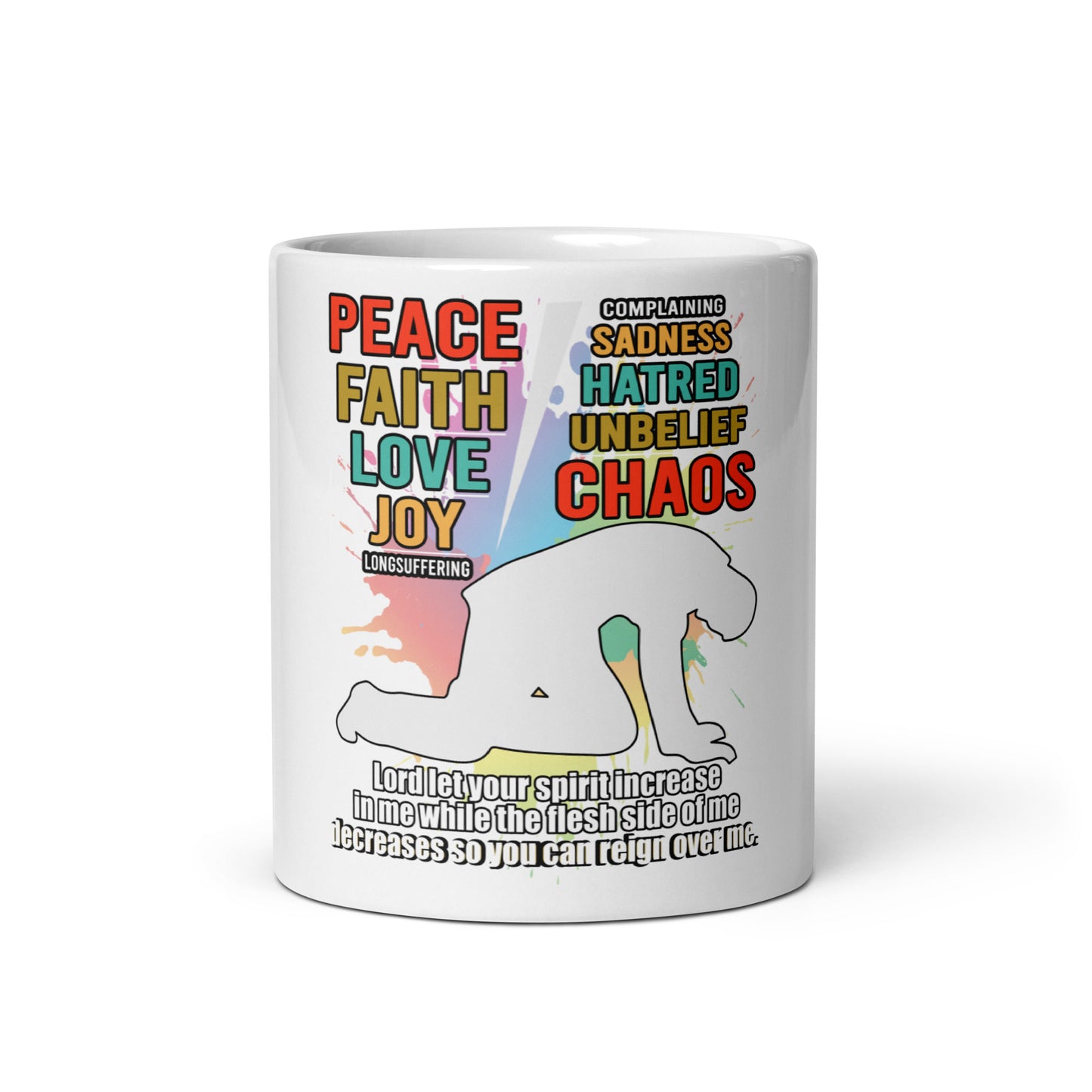 White glossy mug