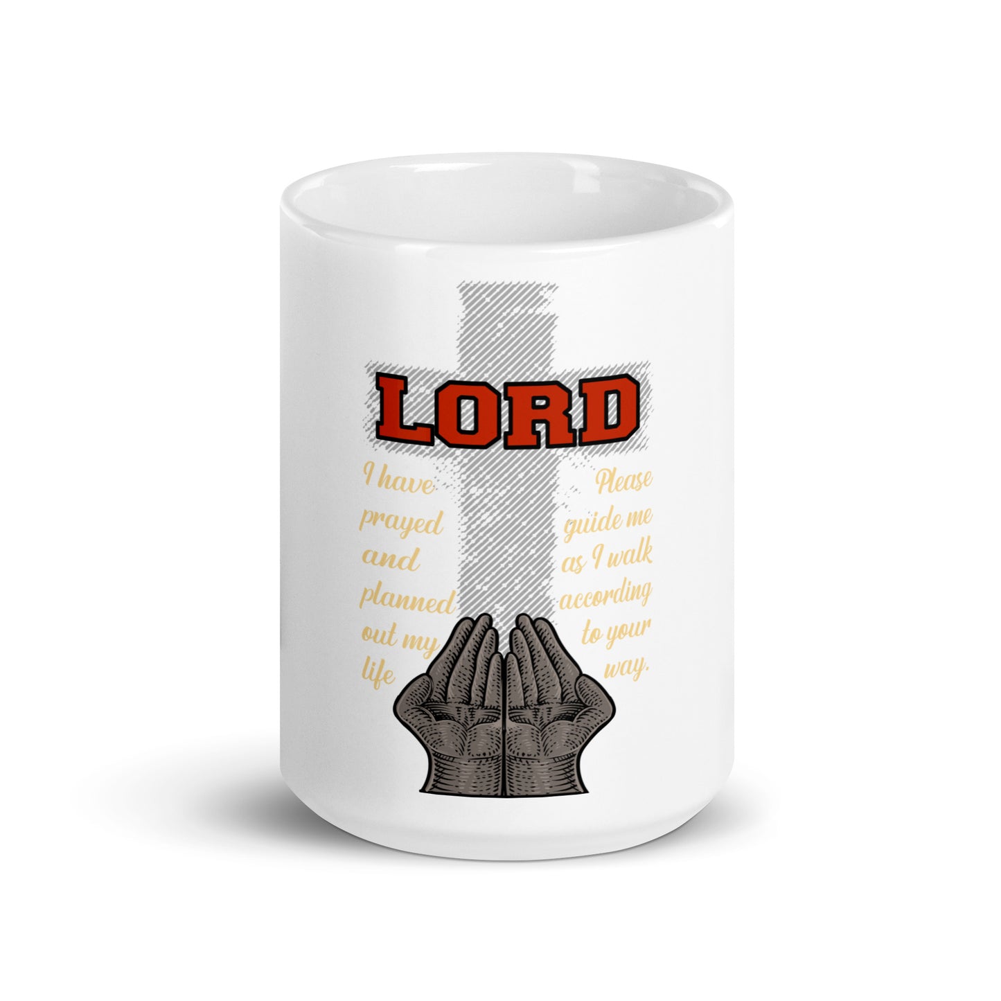 White glossy mug