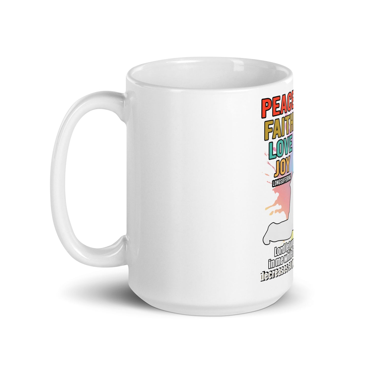 White glossy mug