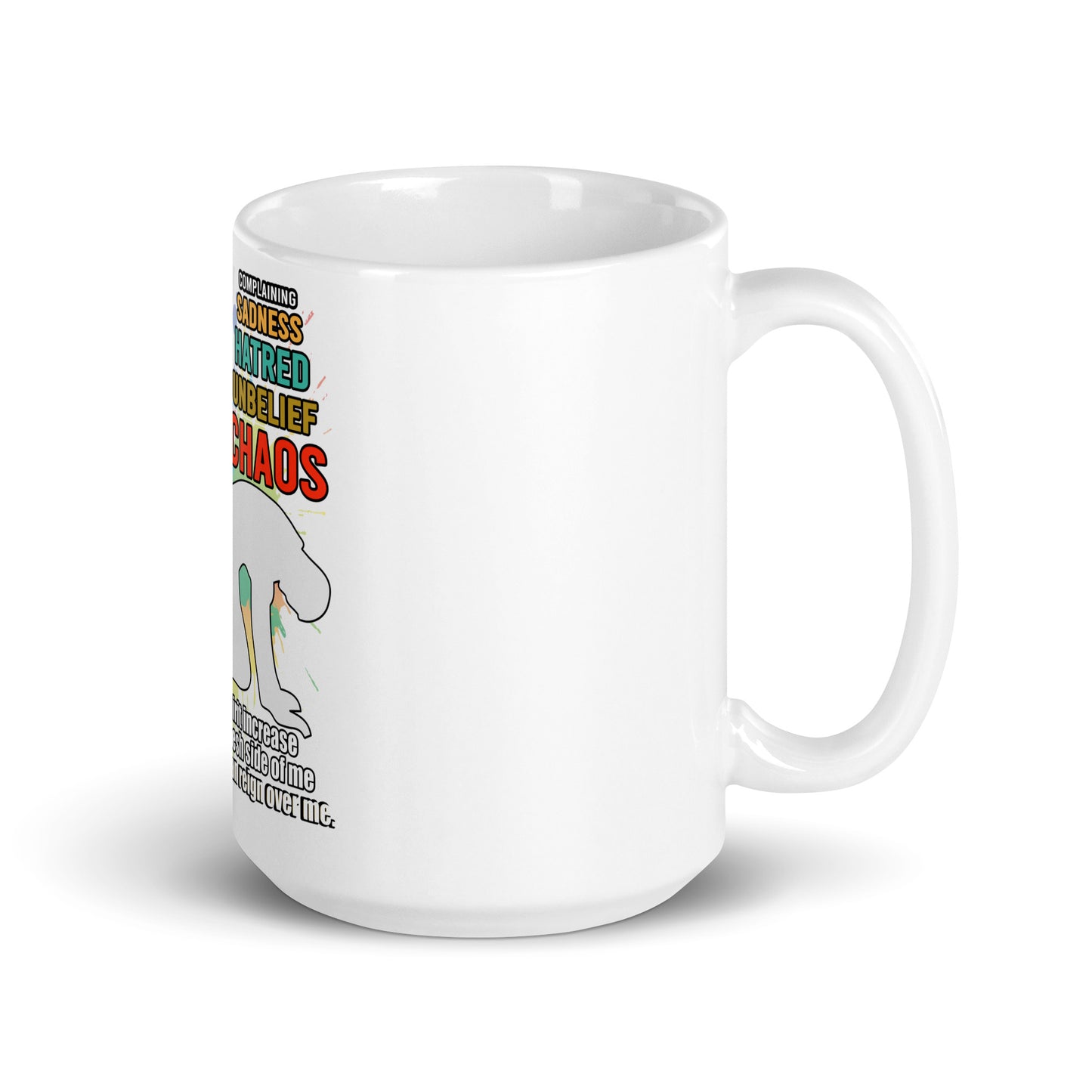 White glossy mug